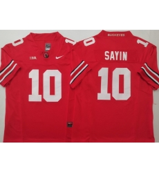 Men Ohio State Buckeyes #10 Julian Sayin Red Stitched F U S E NCAA Jersey II Men Ohio State Buckeyes #10 Julian Sayin Red Stitched F U S E NCAA Jersey II