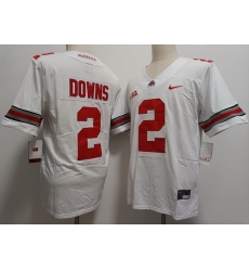 Men Ohio State Buckeyes Caleb Downs #2 white F U S E Stitched NCAA Football Jersey Men Ohio State Buckeyes Caleb Downs #2 white F U S E Stitched NCAA Football Jersey