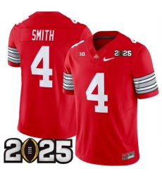 Men's Ohio State Buckeyes #4 Jeremiah Smith Red 2025 CFP Final Patch F.U.S.E. Vapor Limited Stitched Football Jersey Men's Ohio State Buckeyes #4 Jeremiah Smith Red 2025 CFP Final Patch F.U.S.E. Vapor Limited Stitched Football Jersey