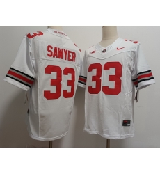 Ohio State Buckeyes #33 Jack Sawyer White Stitched NCAA Football Jersey Ohio State Buckeyes #33 Jack Sawyer White Stitched NCAA Football Jersey