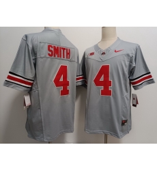 Ohio State Buckeyes #4 Jeremiah Smith Gray F U S E Jersey Ohio State Buckeyes #4 Jeremiah Smith Gray F U S E Jersey