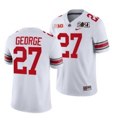 Ohio State Buckeyes Eddie George White 2021 Sugar Bowl Champions College Football Playoff College Football Playoff Jersey 0 Ohio State Buckeyes Eddie George White 2021 Sugar Bowl Champions College Football Playoff College Football Playoff Jersey 0