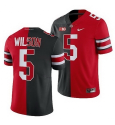 Ohio State Buckeyes Garrett Wilson Scarlet Black Split Edition Men Jersey Ohio State Buckeyes Garrett Wilson Scarlet Black Split Edition Men Jersey