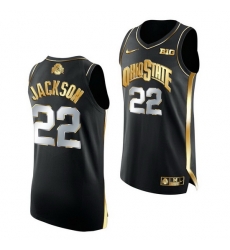 Ohio State Buckeyes Jim Jackson Black Retired Number Golden Authentic Jersey Ohio State Buckeyes Jim Jackson Black Retired Number Golden Authentic Jersey