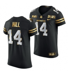 Ohio State Buckeyes K.J. Hill Black 2021 College Football Playoff Championship Golden Authentic Jersey Ohio State Buckeyes K.J. Hill Black 2021 College Football Playoff Championship Golden Authentic Jersey