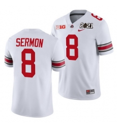 Ohio State Buckeyes Trey Sermon White 2021 Sugar Bowl Champions College Football Playoff College Football Playoff Jersey 0 Ohio State Buckeyes Trey Sermon White 2021 Sugar Bowl Champions College Football Playoff College Football Playoff Jersey 0