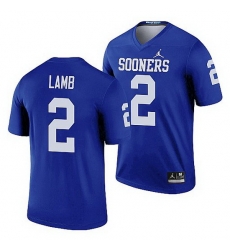 Oklahoma Sooners Ceedee Lamb Blue Legend Men'S Jersey Oklahoma Sooners Ceedee Lamb Blue Legend Men'S Jersey