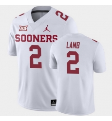 Oklahoma Sooners Ceedee Lamb White Away Men'S Jersey Oklahoma Sooners Ceedee Lamb White Away Men'S Jersey