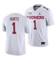 Oklahoma Sooners Jalen Hurts White College Football Men'S Jersey Oklahoma Sooners Jalen Hurts White College Football Men'S Jersey