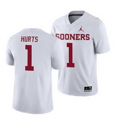 Oklahoma Sooners Jalen Hurts White Game Men'S Jersey Oklahoma Sooners Jalen Hurts White Game Men'S Jersey