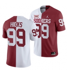 Oklahoma Sooners Marcus Hicks White Crimson Split Men'S Jersey Oklahoma Sooners Marcus Hicks White Crimson Split Men'S Jersey