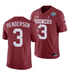 Oklahoma Sooners Mikey Henderson Crimson 2020 Cotton Bowl Classic College Football Jersey Oklahoma Sooners Mikey Henderson Crimson 2020 Cotton Bowl Classic College Football Jersey