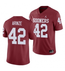 Oklahoma Sooners Noah Arinze Crimson Game Men'S Jersey Oklahoma Sooners Noah Arinze Crimson Game Men'S Jersey