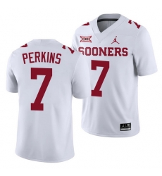 Oklahoma Sooners Ronnie Perkins White Game College Football Jersey Oklahoma Sooners Ronnie Perkins White Game College Football Jersey