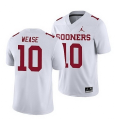 Oklahoma Sooners Theo Wease White Game Men'S Jersey Oklahoma Sooners Theo Wease White Game Men'S Jersey