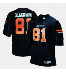Men Oklahoma State Cowboys And Cowgirls Justin Blackmon College Football Black Jersey Men Oklahoma State Cowboys And Cowgirls Justin Blackmon College Football Black Jersey