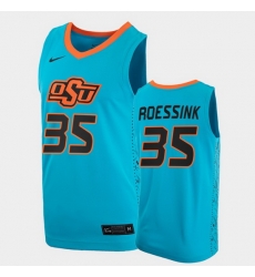 Men Oklahoma State Cowboys Hidde Roessink College Basketball Blue Jersey Men Oklahoma State Cowboys Hidde Roessink College Basketball Blue Jersey