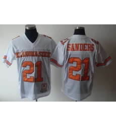NCAA Oklahoma State Cowboys 21 Barry Sanders White NCAA Jerseys NCAA Oklahoma State Cowboys 21 Barry Sanders White NCAA Jerseys