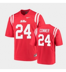 Men Ole Miss Rebels Snoop Conner College Football Red Game Jersey Men Ole Miss Rebels Snoop Conner College Football Red Game Jersey