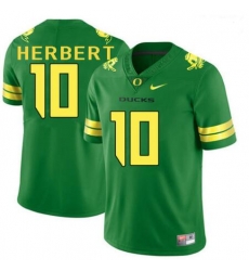 Men JUSTIN HERBERT JERSEY #10 OREGON DUCKS GREEN Men JUSTIN HERBERT JERSEY #10 OREGON DUCKS GREEN