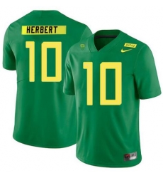 Men JUSTIN HERBERT JERSEY OREGON DUCKS #10 GREEN Men JUSTIN HERBERT JERSEY OREGON DUCKS #10 GREEN