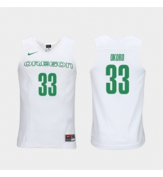 Men Oregon Ducks Francis Okoro White Elite Authentic Performance College Basketball Jersey Men Oregon Ducks Francis Okoro White Elite Authentic Performance College Basketball Jersey