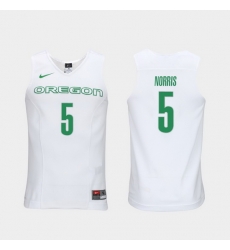 Men Oregon Ducks Miles Norris White Elite Authentic Performance College Basketball Jersey Men Oregon Ducks Miles Norris White Elite Authentic Performance College Basketball Jersey