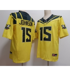 Oregon Ducks #15 Tez Johnson Yellow Stitched NCAA Football Jersey Oregon Ducks #15 Tez Johnson Yellow Stitched NCAA Football Jersey