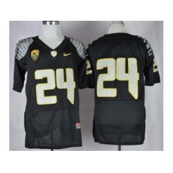 Oregon Ducks #24 Thomas Tyner Black Elite PAC-12 Patch Stitched NCAA Jersey