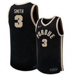 Men Purdue #3 Braden Smith Black NCAA Basketball Jersey