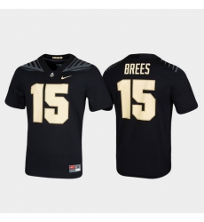 Men Purdue Boilermakers Drew Brees 15 Black Untouchable Replica Game Jersey Men Purdue Boilermakers Drew Brees 15 Black Untouchable Replica Game Jersey