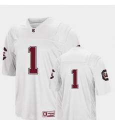 Men South Carolina Gamecocks 1 White College Football Colosseum Jersey Men South Carolina Gamecocks 1 White College Football Colosseum Jersey