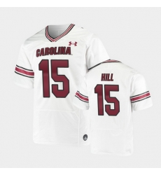 Men South Carolina Gamecocks Collin Hill Replica White Premiere Football Jersey Men South Carolina Gamecocks Collin Hill Replica White Premiere Football Jersey