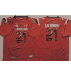 South Carolina Gamecocks 21 Marcus Lattimore Red Portrait Number College Jersey South Carolina Gamecocks 21 Marcus Lattimore Red Portrait Number College Jersey