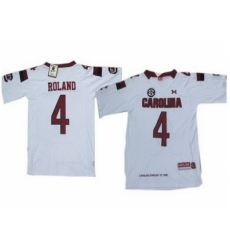 Under Armour South Carolina 4 Roland White New Style Jersey with New SEC Patch Under Armour South Carolina 4 Roland White New Style Jersey with New SEC Patch