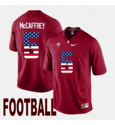 Christian Mccaffrey Cardinal Stanford Cardinal Us Flag Fashion Jersey Christian Mccaffrey Cardinal Stanford Cardinal Us Flag Fashion Jersey