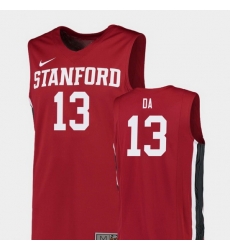 Men Stanford Cardinal Oscar Da Silva Red Replica College Basketball Jersey Men Stanford Cardinal Oscar Da Silva Red Replica College Basketball Jersey