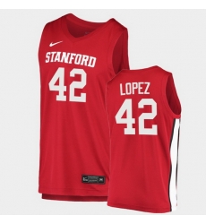 Men Stanford Cardinal Robin Lopez College Basketball Red 2020 21 Jersey Men Stanford Cardinal Robin Lopez College Basketball Red 2020 21 Jersey