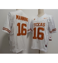 Texas Longhorns #16 Arch Manning White F U S E Jersey Texas Longhorns #16 Arch Manning White F U S E Jersey
