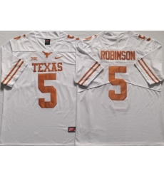 Men Nike Texas Longhorns #5 Bijan Robinson Nike NCAA Stitched White Football Jersey Men Nike Texas Longhorns #5 Bijan Robinson Nike NCAA Stitched White Football Jersey