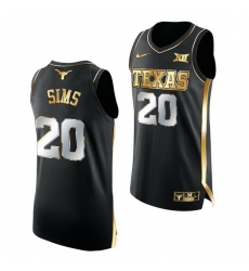 Texas Longhorns Jericho Sims 2021 March Madness Golden Authentic Black Jersey Texas Longhorns Jericho Sims 2021 March Madness Golden Authentic Black Jersey