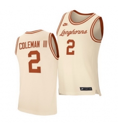 Texas Longhorns Matt Coleman Iii Cream Retro Texas Longhorns Jersey Texas Longhorns Matt Coleman Iii Cream Retro Texas Longhorns Jersey