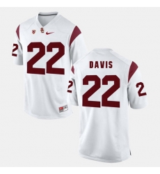 Men Usc Trojans Justin Davis Pac 12 Game White Jersey Men Usc Trojans Justin Davis Pac 12 Game White Jersey