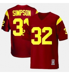 Men Usc Trojans O.J. Simpson College Football Red Jersey Men Usc Trojans O.J. Simpson College Football Red Jersey