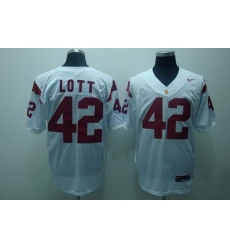Trojans #42 Ronnie Lott White Embroidered NCAA Jersey Trojans #42 Ronnie Lott White Embroidered NCAA Jersey