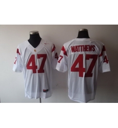 Trojans #47 Clay Matthews White Stitched NCAA Jersey Trojans #47 Clay Matthews White Stitched NCAA Jersey