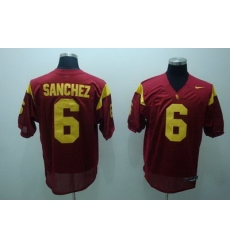 Trojans #6 Mark Sanchez Red Embroidered NCAA Jersey Trojans #6 Mark Sanchez Red Embroidered NCAA Jersey