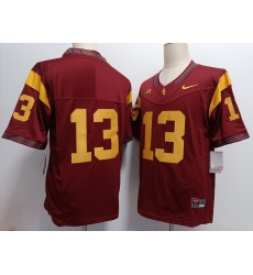 USC Trojans #13Red F U S E Jersey BIG Patch red USC Trojans #13Red F U S E Jersey BIG Patch red