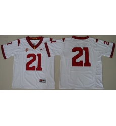 USC Trojans #21 White College Football Jersey USC Trojans #21 White College Football Jersey