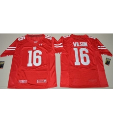 Badgers #16 Russell Wilson Red Under Armour Stitched NCAA Jersey Badgers #16 Russell Wilson Red Under Armour Stitched NCAA Jersey